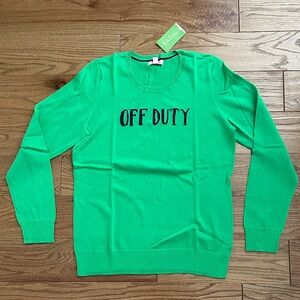 Lilly Pulitzer Marielle Sweater Prep Green Off Duty Intarsia XL